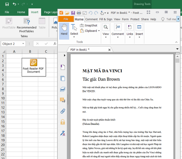 Chèn file PDF vào bảng tính Excel - 12