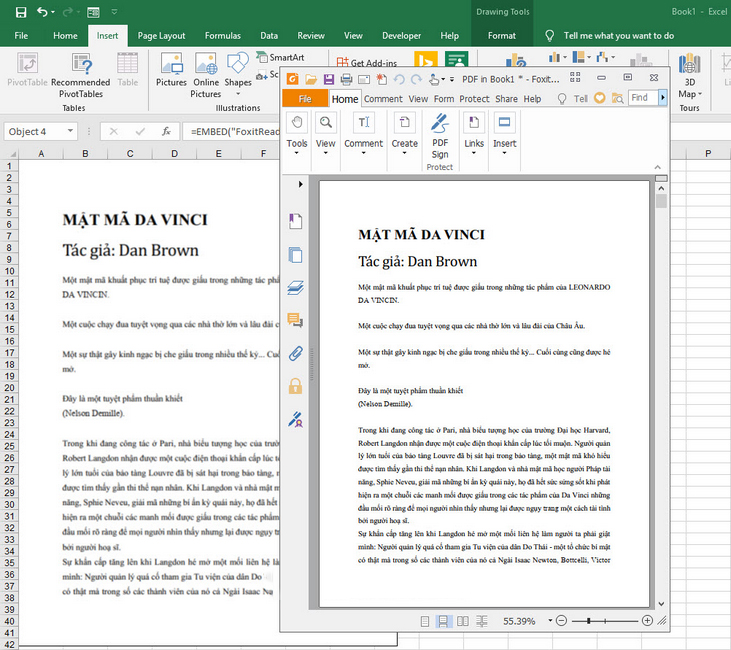Chèn file PDF vào bảng tính Excel - 7