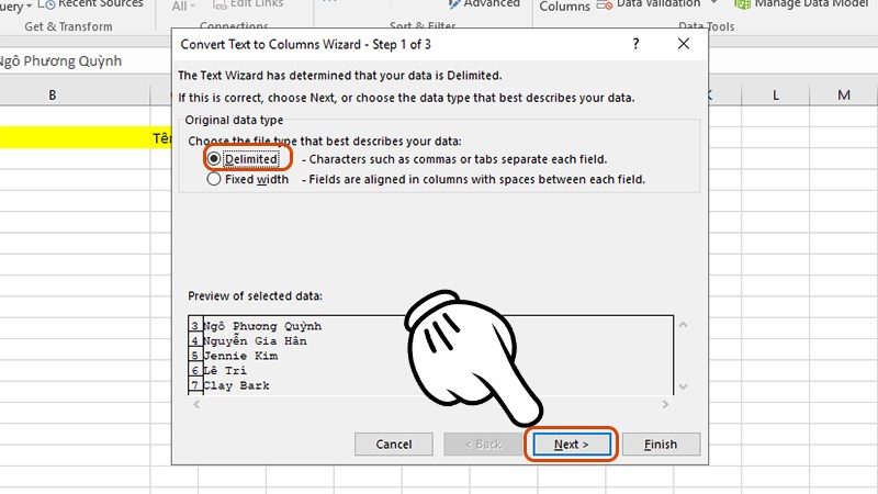 Hướng dẫn tách họ và tên thành từng cột riêng trong Excel - 13
